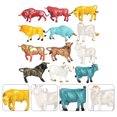 thumbnail image 3 of 12Pcs Adorable Bétail Figurine Artisanat Modèle Réaliste d'Animal de Bétail de Jardin d'Enfants, 3 of 8