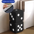 thumbnail image 4 of Homekingdee Dice-Patterned Stool - Wood and Plus H Footstool for Entrance, Living Room, Shoe Bench in White and Black, 4 of 6