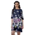 thumbnail image 1 of Moomaya Robe T-Shirt Courte Droite en Georgette Mousse pour Femmes Vêtements Grande Taille, 1 of 4