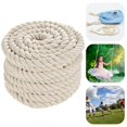 thumbnail image 1 of Cotton Rope, Strong 0.79in 3-Strand Twist Rope, 50ft Twisted Cord for DIY Bed Swings, Pet Toys, Baskets, Bags, Decorative Projects(Beige), 1 of 6