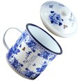 thumbnail image 2 of MOVTOTOP Tasse à Café de Camping en Émail Réutilisable Bleu et Blanc 1 Ensemble, 2 of 7