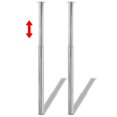 thumbnail image 1 of 2 Pieds de Table Télescopiques Chrome 710 mm-1100 mm, 1 of 5
