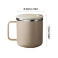 thumbnail image 3 of Fwttom Home Decor Flat Cover 304 Stainless Steel Mug 400 ml Insulated Coffee Mug with Handle and Lid Double Wall Stainless Steel Vacuum Thermal Coffee Mug, 3 of 6