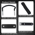 thumbnail image 3 of 4PCS Roof Box U-Bolt Clamps, Universal Metal Rooftop Cargo Carrier Rack Bolts, 85mm Internal Width Car Van Mounting Fitting Kit, U-Bracket Clips with 8 Lock Nuts, 3 of 6