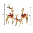 thumbnail image 4 of Holiday Time 3-Piece Lighted Glittering Thread Deer Family Outdoor Decor, with 210 Warm White LED Lights, 4 of 4