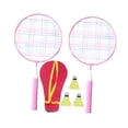 thumbnail image 2 of Siruishop Children Badminton Tennis Set Kids Tennis Rackets with 3Pcs Shuttlecock Balls Pink, 2 of 8