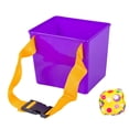 thumbnail image 1 of KLKCMS Seaux Poire Jeu de Lancer, Sacs de Sable à Lancer dans un Seau pour Enfants, Seau Violet Intérieur Extérieur, 1 of 9