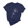 thumbnail image 5 of yievot Chemises pour Femmes Mode Manches Courtes Col Rond Impression de la Saint-Valentin Chandail Décontracté T-Shirt Hauts Chemise, 5 of 5