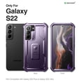 thumbnail image 5 of Dexnor for Samsung Galaxy S22 Case, [Built in Screen Protector and Kickstand] Heavy Duty Military Grade Protection Shockproof Protective Cover for Samsung Galaxy S22 5G, Phantom Purple, 5 of 5