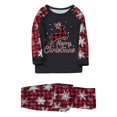 thumbnail image 1 of LSLJS Christmas Pajamas Pyjamas de Noël Assortis pour la Famille, Ensemble Assorti pour la Famille Pyjamas de Noël pour la Famille Ensemble Haut à Carreaux Rouges et Pantalon Long Ensembles de Vêtements de Nuit pour les Fêtes Ensemble de Vêtements de Nuit de Noël, 1 of 3