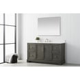 thumbnail image 2 of Vanity Art 60 Inch Single Sink Bathroom Vanity with Ceramic Sink and Engineered Marble Top, Without Mirror, 2 of 4