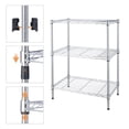 thumbnail image 4 of Mainstays Adjustable Storage Shelving, Loading Capacity 103lbs per Shelf, Chrome, 3-Tier, 4 of 8