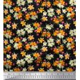 thumbnail image 1 of Soimoi Rayon Fabric Leaves & Flower Floral Printed Fabric 1 Yard 42 Inch Wide, 1 of 3