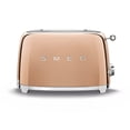 thumbnail image 1 of Smeg TSF01RGUS Limited Edition 50's Retro Style Aesthetic 2 Slice Toaster Rose Gold, Copper, 1 of 15