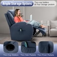 thumbnail image 4 of Korser Swivel Rocker Recliner Chair with Massage and Heat for Living Room,Blue, 4 of 8