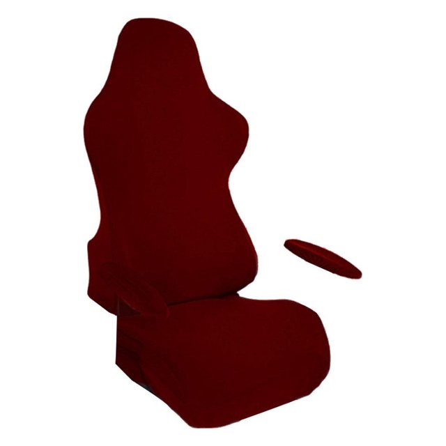 Wweixi Gaming Chair Cover Soft for Rotating Chair Reclining Racing Gaming Chair dark coffee wine red