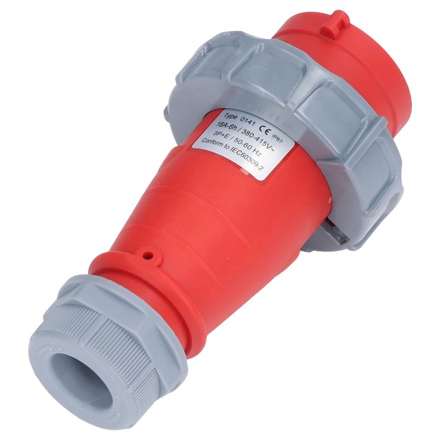 Industrial Connector IP67 Waterproof Concealed Mount Aviation Plug 4 Pin 3P+E AC 380‑415V 16A