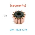 thumbnail image 1 of 1Pc 9×23×17.5(18) Mm 12P Teeth Copper Hook Type Electrical Motor Commutator, 1 of 7