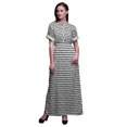 thumbnail image 1 of Bimba Robe Longue Maxi en Rayonne Triangle Géométrique Imprimée pour Femmes avec Fente Latérale-Moyenne, 1 of 6