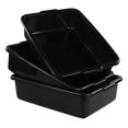 thumbnail image 1 of Qskely Commercial Plastic Bus Box/Tote Box, Black Bus Tub/Wash Basin Tub, Set of 3, 1 of 4