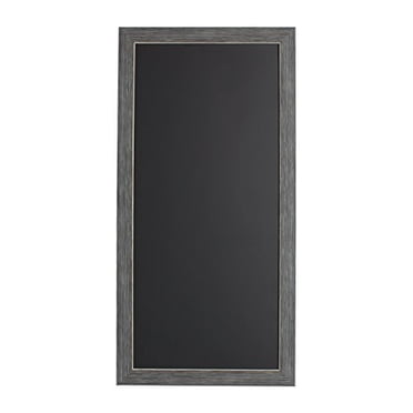 DesignOvation Wyth Framed Magnetic Chalkboard, 13x26, Gray