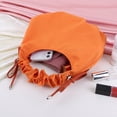 thumbnail image 3 of Canvas Armpit Bag with Drawstring Hobo Handbag Girls Underarm Bag (White), 3 of 10