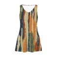 thumbnail image 4 of Ovzne Robes Grande Taille pour Femmes aux Formes Robe de Plage Robe d'Été Décontractée pour Femmes Mode Imprimée avec Poche Sans Manches à Col en V Robe Grande Taille Imprimée Liquidation, 4 of 5