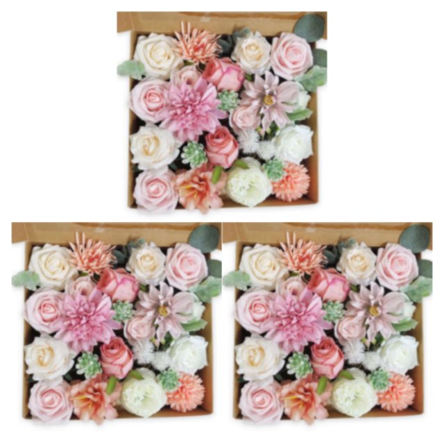 Wweixi Whimsical Blooms Low Maintenance Artificial Flower Collection Realistic pink LH002 3Set