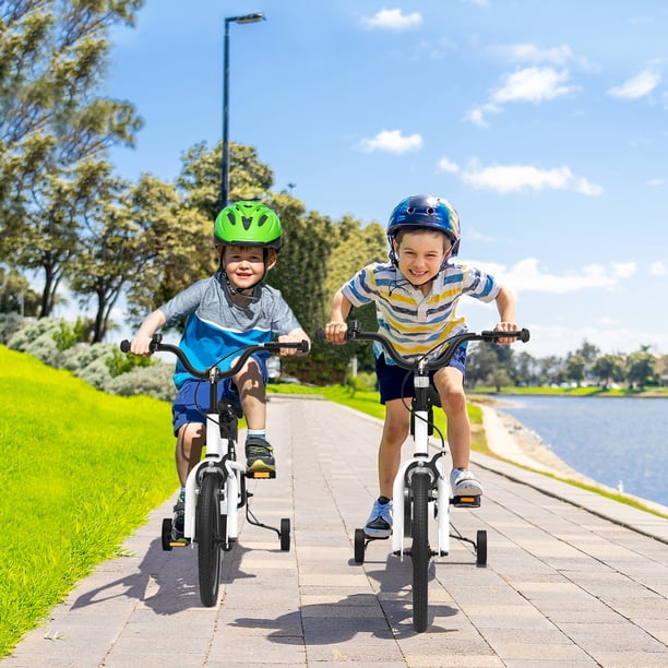 CUMELLIIR Vélo 12 Pouces Enfant - Roues Stabilisatrices, Sonnette Et Panier Inclus - Idéal Pour Filles Et Garçons Dès 3 Ans - Vert