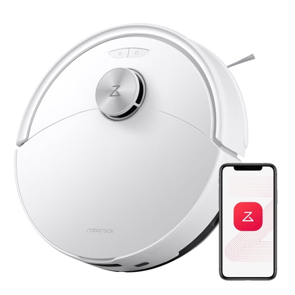 Roborock Q10 S5 Aspirateur Robot et Vadrouille / Aspiration HyperForce de 10 000 Pa avec Système Double Anti-Emmêlement / Poils d'Animaux, Tapis et Plancher Dur
