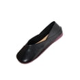 thumbnail image 1 of Black Ladies Flats Retro Two Wear Design Round Toe Shallow Mouth Solid Color Comfortable Casual Shoes For Daily Walking Office All Occasions Size 39, 1 of 9