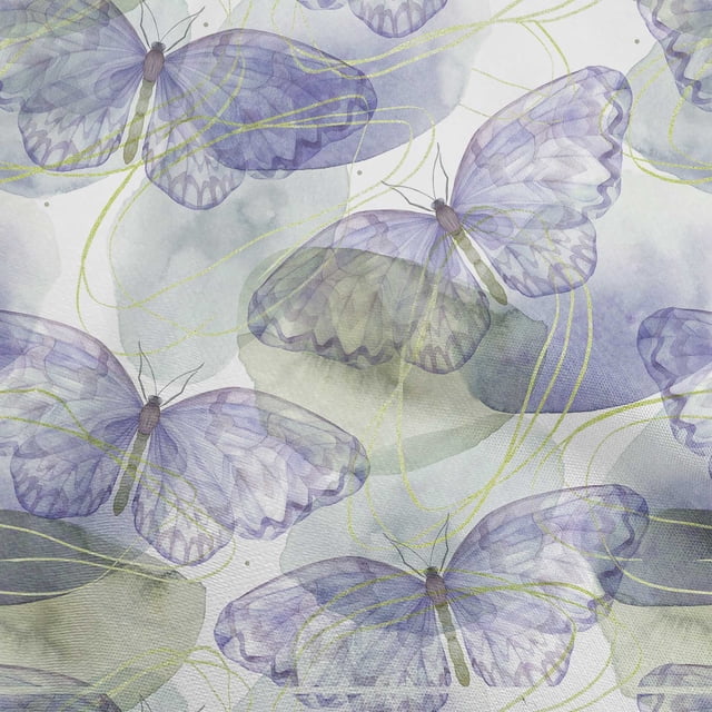 oneOone Silk Tabby Medium Purple Fabric Butterflies Sewing Craft Projects Fabric Prints By Yard 42 Inch Wide