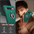 thumbnail image 3 of KOMI for Google Pixel 8 Pro Case, Slim Tough Rugged Shockproof Protective Pixel 8 Pro Phone Case with Metal Ring Kickstand for Google 8 Pro Case, Green, 3 of 5