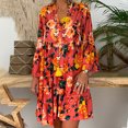 thumbnail image 4 of XZNGL Mini Dress for Women Summer Womens Ladies Loose Print Three Quarter Sleeve Mini Dress Summer Dress 3/4 Sleeve Dress for Women Summer Dress for Women Womens Summer Dress, 4 of 9
