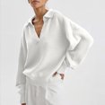 thumbnail image 2 of Yuyuzo Women Ribbed Tops Long Sleeve Wrap V Neck Pullover Solid Color Casual Baggy Fall Tops, 2 of 6