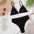 thumbnail image 4 of Qertyioot Women's Swimsuit Set Sexy With Chest Pad Without Underwire Solid Split, 4 of 6