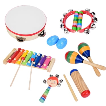 13 Pcs Toddler Musical Instruments Set, Kids Education Percussion Toy For Hand Eye Coordination
