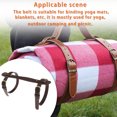 thumbnail image 1 of Sangle de Couverture en Cuir Ajustable Portable Pelouse Voyage Camping Yoga Rouleau de Lit Portable Tapis d'Extérieur Tapis Sangles Tapis de Terrain de Jeu Reliure Accessoires Brun Foncé, 1 of 7