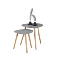 thumbnail image 4 of Pemberly Row Tables d'Appoint Gigognes Contemporaines en Fini Bois Gris, 4 of 5