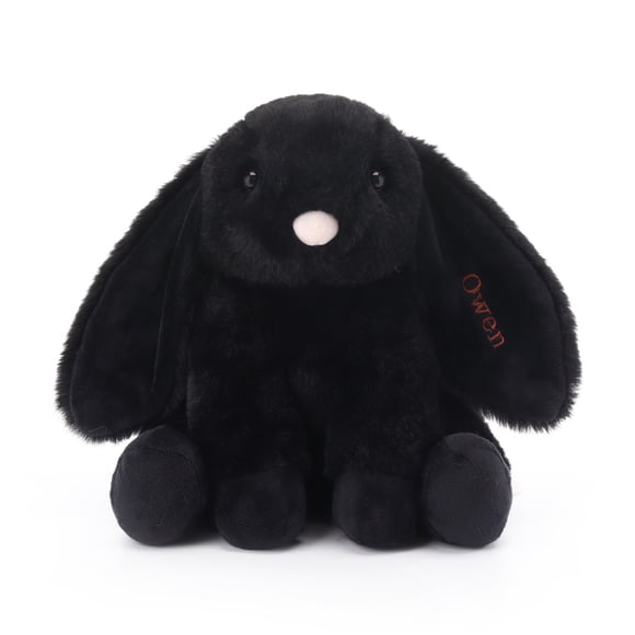 Apricot Lamb Black Bunny Stuffed Animals for Kids, Soft Cute Plush Toys for Baby Girl and Boy, 7.9 Inches