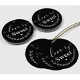 thumbnail image 4 of Inkdotpot Silver Foil Paper Hang Tags Love Is Sweet Wedding Favor Tags 100 Pieces, 4 of 6