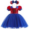 thumbnail image 1 of Cartoon Girls Princess Dress Halloween Cosplay Fancy Costume, 1 of 7