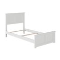 thumbnail image 2 of Madison Twin XL Wood Foundation Bed with Matching Footboard in White, 2 of 5