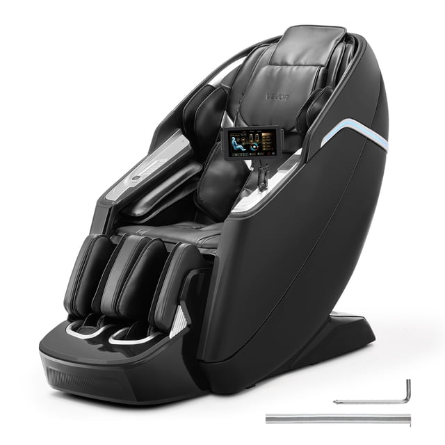 VEVOR Fauteuil de Massage Corps Entier Fauteuil Inclinable de Massage 3D/4D avec SL-Track et Extensible de Yoga