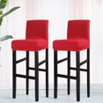 thumbnail image 1 of PiccoCasa Stretch Spandex Bar Stool Cover for Short Back Chair Red 2, 1 of 8