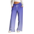 thumbnail image 2 of Pantalons pour Femmes, Pantalons Larges à Rayures Imprimées à Cordon de Serrage pour Femmes, 2 of 5