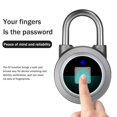 thumbnail image 2 of PENGXIANG NEW Fingerprint Smart Keyless Lock Bluetooth 4.0 Waterproof APP / Fingerprint Unlock Anti-Theft Padlock Door Luggage Case Lock for Android iOS  Blue, 2 of 8