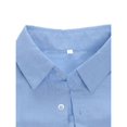 thumbnail image 3 of Mens Linen Button Up Casual Short Sleeve Slim Fit Shirts, 3 of 6