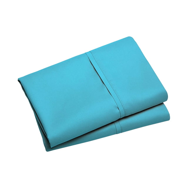 yulier 2Pcs Microfiber Queen Pillow Cases, Solid Color Super Soft Skin-friendly Cozy Pillowcases with Envelope Closure, Wrinkle, Fade and Stain Resistant Pillow Covers, 20x36, Blue