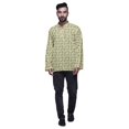 thumbnail image 1 of Atasi Kurta Traditionnel en Coton Imprimé à Col Mandarin pour Hommes Chemise Décontractée, 1 of 5
